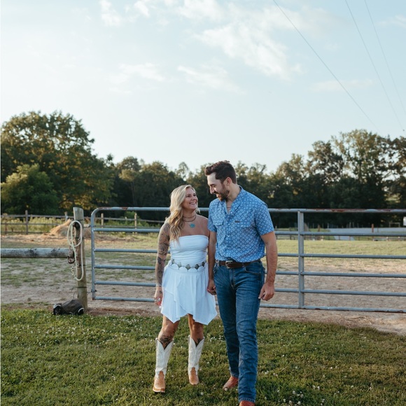 White Strapless Dress - Picture 4 of 6